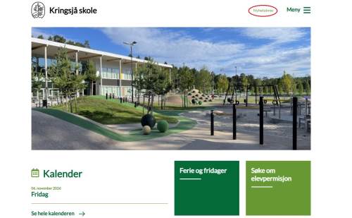 PC: Klikk på Nyhetsbrev oppe til høyre